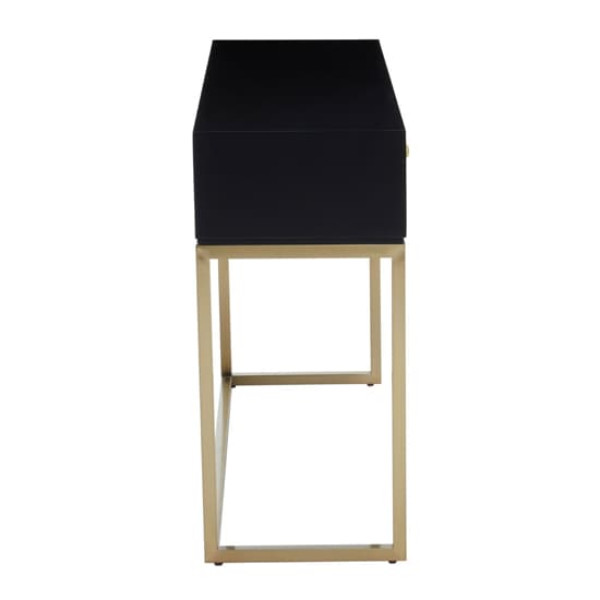 Dodoma Wooden Console Table With 2 Drawers in Gold Metal Frame_4