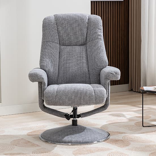 Dollis Fabric Swivel Recliner Chair And Stool In Chacha Dove_6