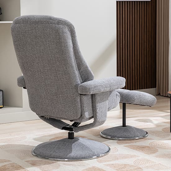 Dollis Fabric Swivel Recliner Chair And Stool In Chacha Dove_8