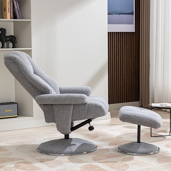 Dollis Fabric Swivel Recliner Chair And Stool In Chacha Dove_10
