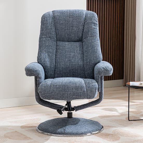 Dollis Fabric Swivel Recliner Chair And Stool In Chacha Ocean_6