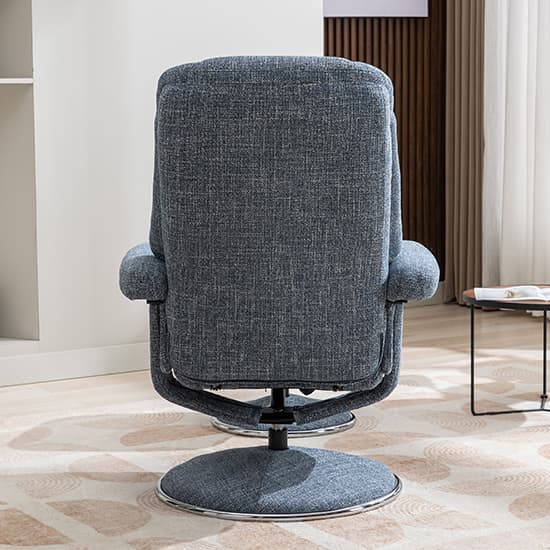 Dollis Fabric Swivel Recliner Chair And Stool In Chacha Ocean_7