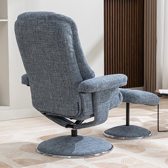 Dollis Fabric Swivel Recliner Chair And Stool In Chacha Ocean_8