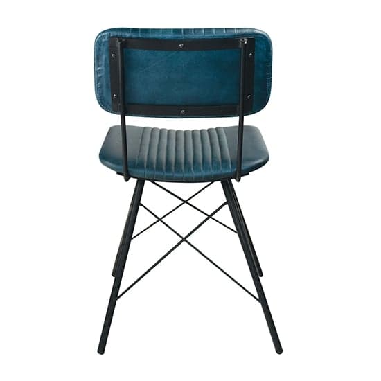 Donna Genuine Leather Dining Chair In Vintage Teal_3