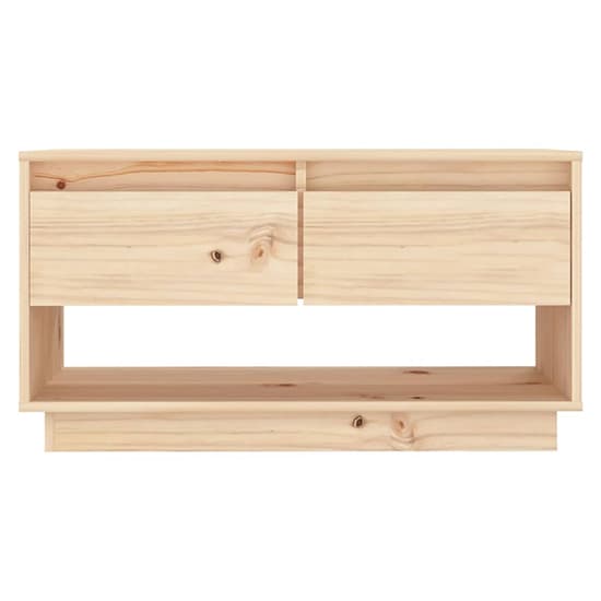 Doric Solid Pinewood TV Stand With 2 Drawers In Natural_3