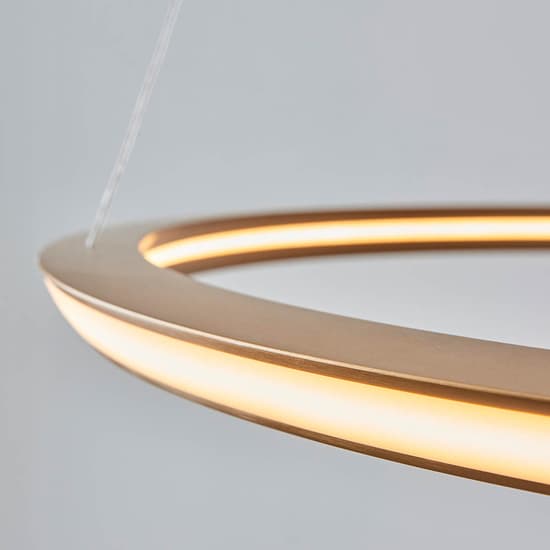 Dothan LED Ring Ceiling Pendant Light In Satin Gold_4