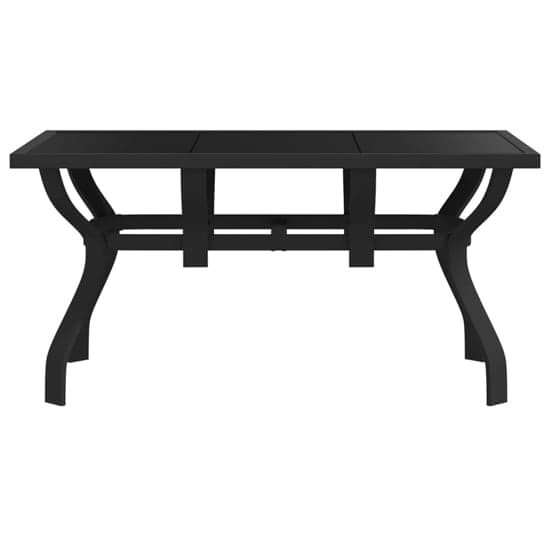 Dove Glass Top Garden Dining Table Small In Black_2