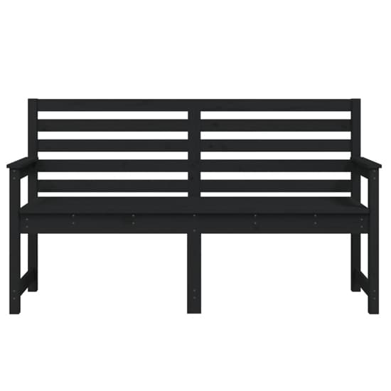 Dove Solid Wood Pine Garden Seating Bench Large In Black_3
