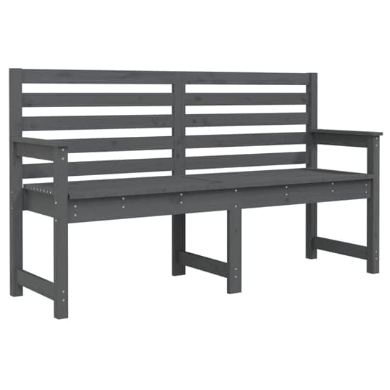 Dove Solid Wood Pine Garden Seating Bench Large In Grey_2