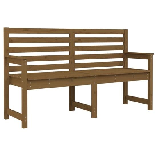 Dove Solid Wood Pine Garden Seating Bench Large In Honey Brown_2