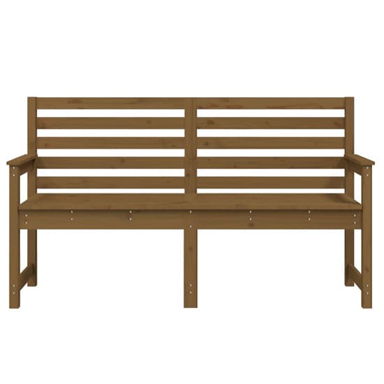 Dove Solid Wood Pine Garden Seating Bench Large In Honey Brown_3