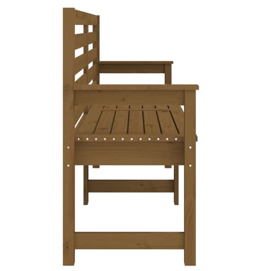 Dove Solid Wood Pine Garden Seating Bench Large In Honey Brown_4