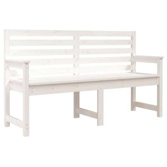 Dove Solid Wood Pine Garden Seating Bench Large In White_2