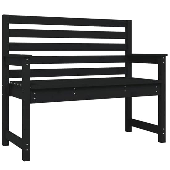 Dove Solid Wood Pine Garden Seating Bench Small In Black_2