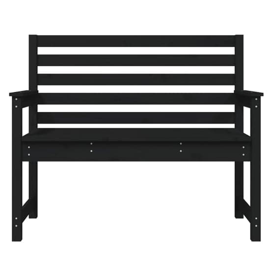 Dove Solid Wood Pine Garden Seating Bench Small In Black_3