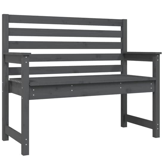 Dove Solid Wood Pine Garden Seating Bench Small In Grey_2