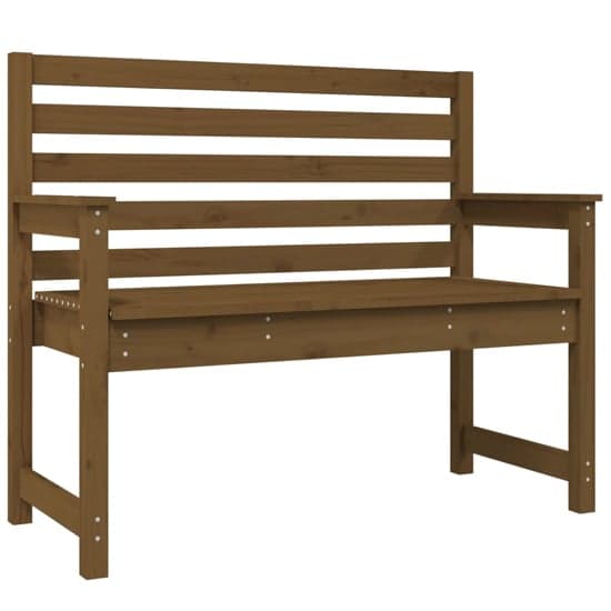 Dove Solid Wood Pine Garden Seating Bench Small In Honey Brown_2