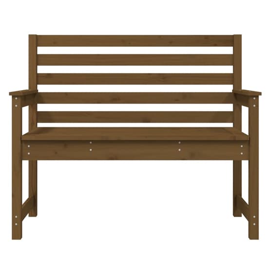 Dove Solid Wood Pine Garden Seating Bench Small In Honey Brown_3