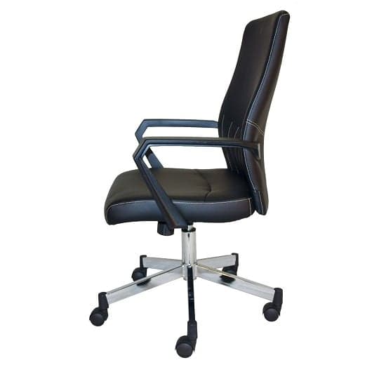 Brome Faux Leather office Chair In Black_4