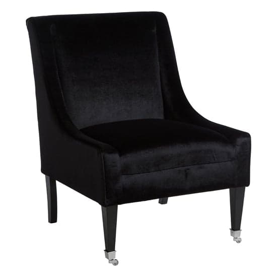 Dowten Upholstered Velvet Accent Chair In Black_1