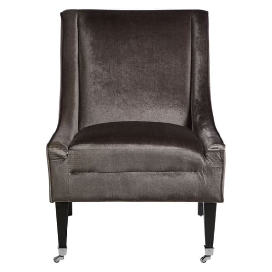 Dowten Upholstered Velvet Accent Chair In Grey_2