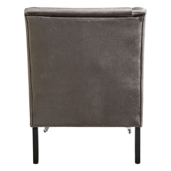 Dowten Upholstered Velvet Accent Chair In Grey_4