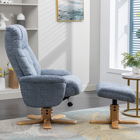 Dox Fabric Swivel Recliner Chair And Stool In Lisbon Marine_5