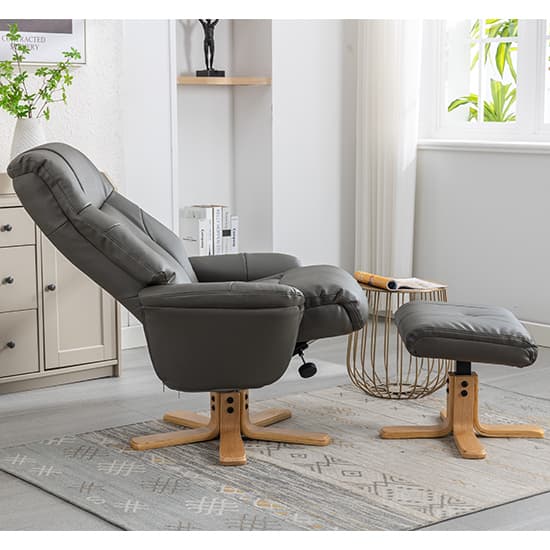 Dox Plush Fabric Swivel Recliner Chair And Stool In Cinder_5