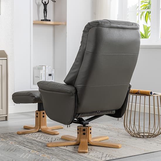 Dox Plush Fabric Swivel Recliner Chair And Stool In Cinder_6