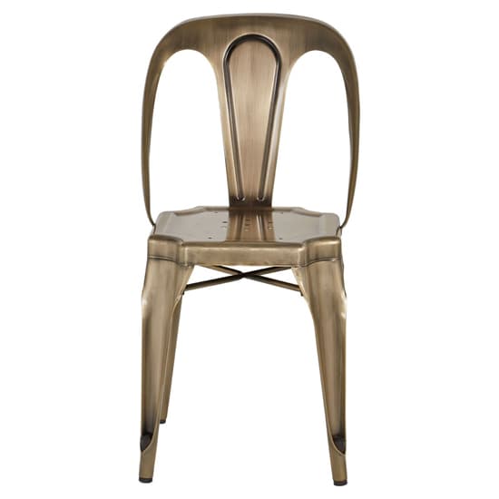 Dschubba Metal Dining Chair In Brass_3