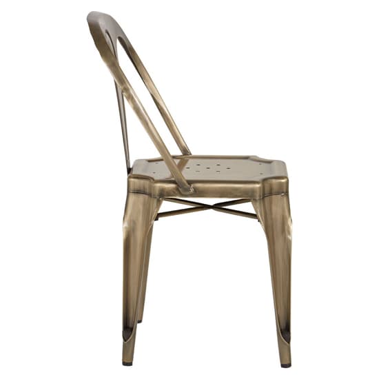 Dschubba Metal Dining Chair In Brass_4