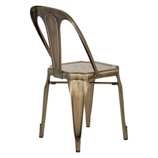 Dschubba Metal Dining Chair In Brass_5