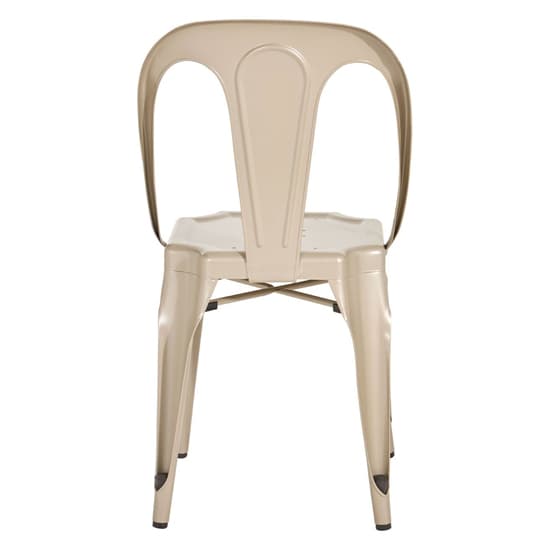 Dschubba Metal Dining Chair In Champagne_6