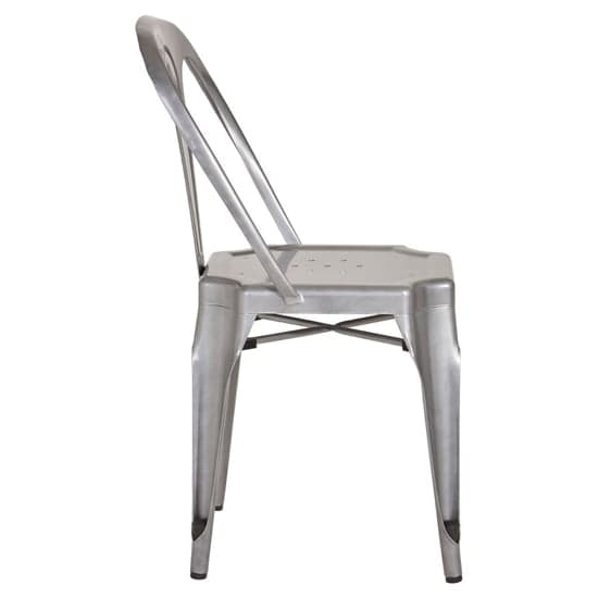 Dschubba Metal Dining Chair In Grey_3