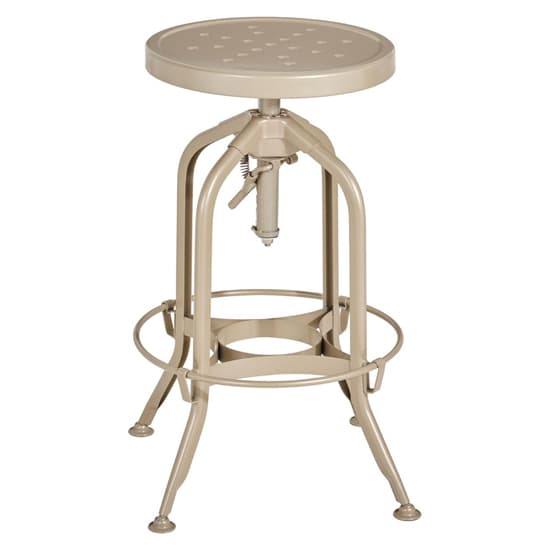 Dschubba Steel Industrial Style Adjustable Stool In Champagne_3