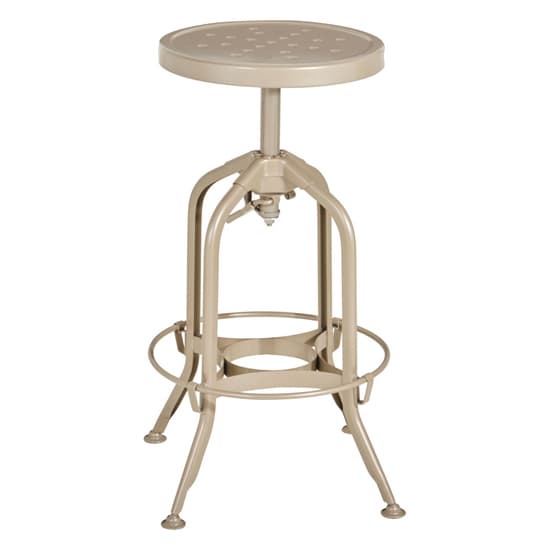 Dschubba Steel Industrial Style Adjustable Stool In Champagne_4