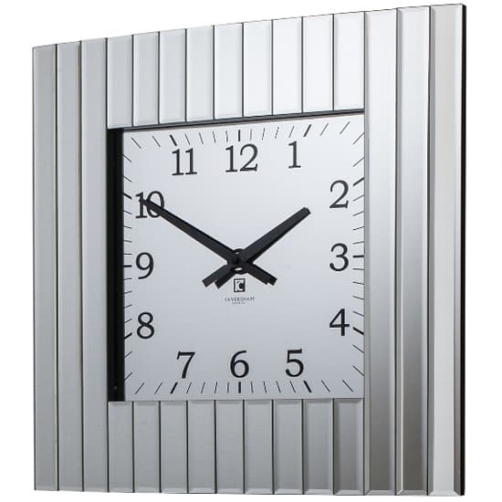 Dubbin Wall Clock With Beveled Mirror Frame_2