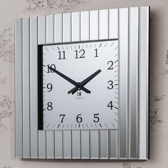 Dubbin Wall Clock With Beveled Mirror Frame