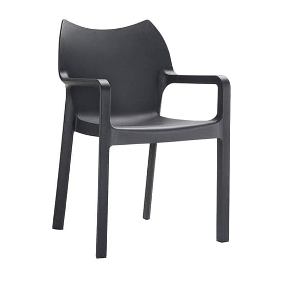 Dublin Black Reinforced Glass Fibre Dining Chairs In Pair_2