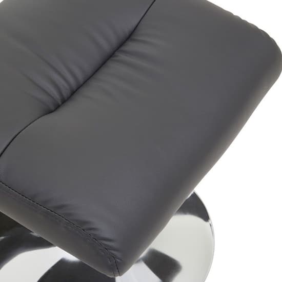 Dumai Leather Recliner Chair With Footstool In Black_10