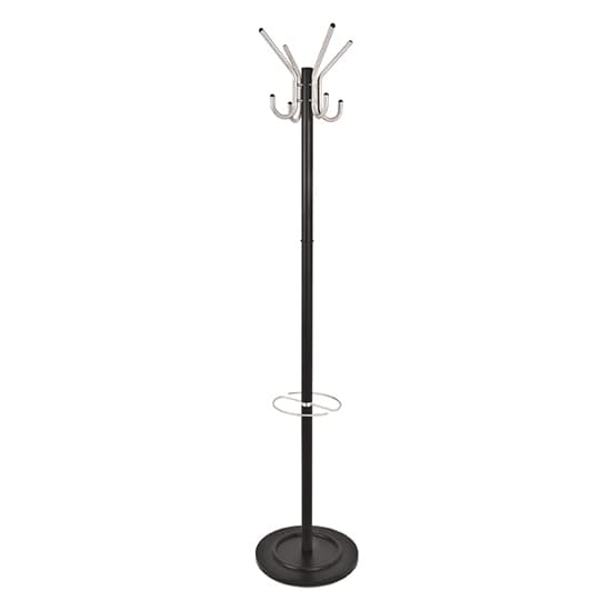 Dunn Metal Coat Stand With Umbrella Stand In Matt Black Furniture in