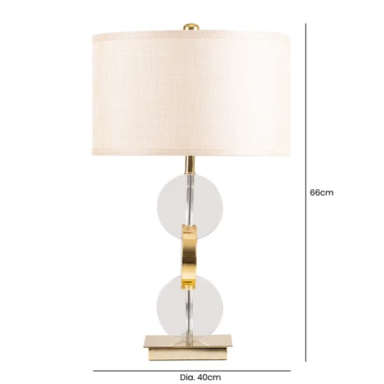 Dunn Taupe Faux Silk Shade Table Lamp With Gold Base_4