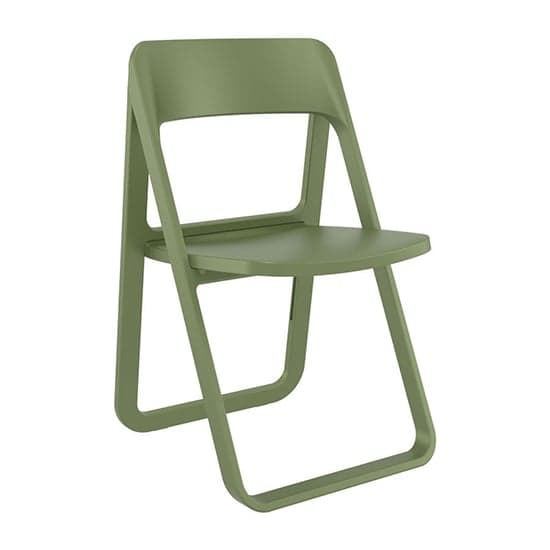 Durham Polypropylene Dining Chair In Olive Green
