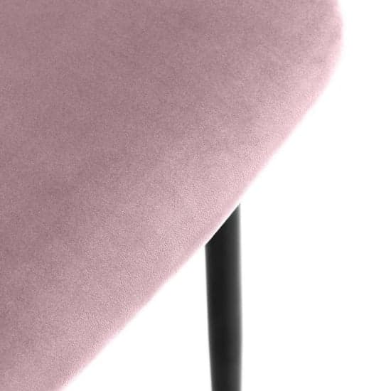 Daiva Dusky Pink Velvet Upholstered Dining Chairs In Pair_4