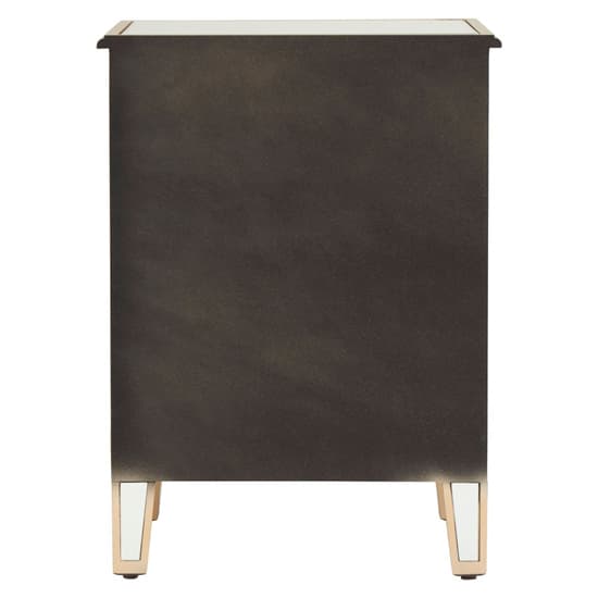 Dziban Mirrored Glass Side Table With 1 Drawer In Gold_4