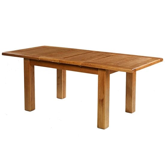 Earls Wooden Medium Extending Dining Table In Chunky Solid Oak_1