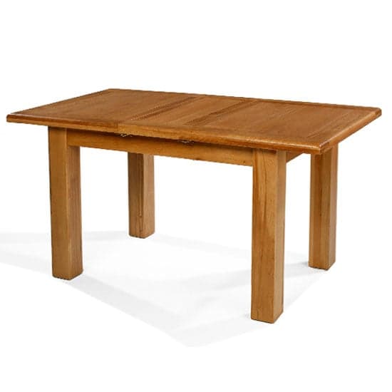 Earls Wooden Small Extending Dining Table In Chunky Solid Oak_1
