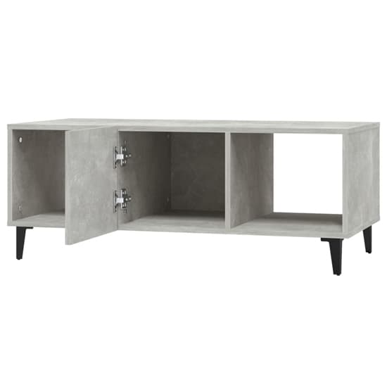 Ebco Wooden Coffee Table With 1 Door In Concrete Effect_5