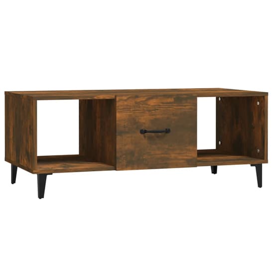 Ebco Wooden Coffee Table With 1 Door In Smoked Oak_3