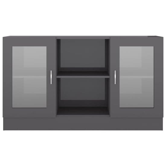 Ebru High Gloss Display Cabinet With 2 Doors In Grey_5